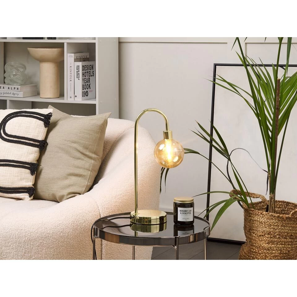 Beliani Tafellamp RAMIS - Goud Staal 4 Beliani Tafellamp RAMIS - Goud Staal - Afbeelding 2