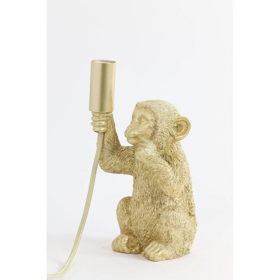 Tafellamp Monkey - Goud - 13x12,5x23,5cm 6 Tafellamp Monkey - Goud - 13x12,5x23,5cm - Afbeelding 4