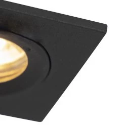 QAZQA Moderne Inbouwspot Zwart IP44 - Xena Square -Beroemde Verlichtings Winkel 1000014960 0103
