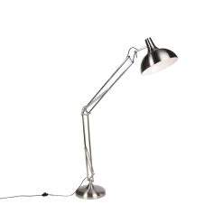 QAZQA Design Vloerlamp Staal - Hobby 7 QAZQA Design Vloerlamp Staal - Hobby -Beroemde Verlichtings Winkel 1000015063 0101