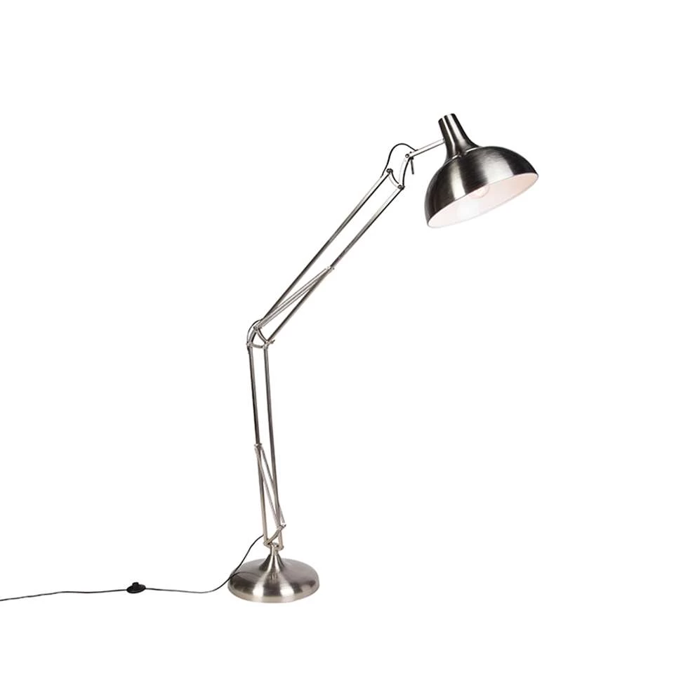 QAZQA Design Vloerlamp Staal - Hobby 4 QAZQA Design Vloerlamp Staal - Hobby - Afbeelding 2