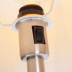 QAZQA Klassieke Vloerlamp Staal Met Witte Kap En Leeslampje - Retro -Beroemde Verlichtings Winkel 1000015084 0102