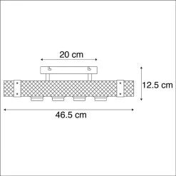 QAZQA Industriële Plafondlamp Hout Met Staal 4-lichts - Reena 8 QAZQA Industriële Plafondlamp Hout Met Staal 4-lichts - Reena -Beroemde Verlichtings Winkel 1000015125 0102