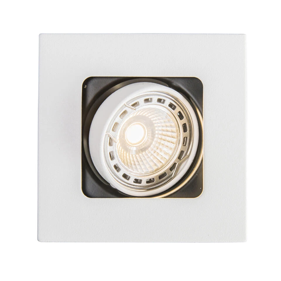 QAZQA Vierkante Inbouwspot Wit Draai- En Kantelbaar - Artemis 4 QAZQA Vierkante Inbouwspot Wit Draai- En Kantelbaar - Artemis - Afbeelding 2