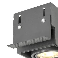 QAZQA Smart Inbouwspot Zwart Incl. 2 Wifi GU10 Trimless - Oneon 2 -Beroemde Verlichtings Winkel 1000015209 0103