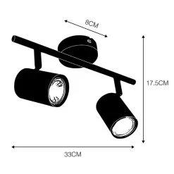 QAZQA Smart Spot Zwart Kantelbaar Incl. 2 WiFi GU10 - Jeana 2 -Beroemde Verlichtings Winkel 1000015272 0102