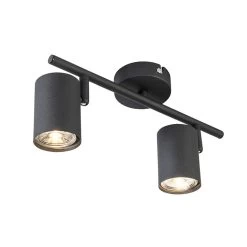 QAZQA Smart Spot Zwart Kantelbaar Incl. 2 WiFi GU10 - Jeana 2