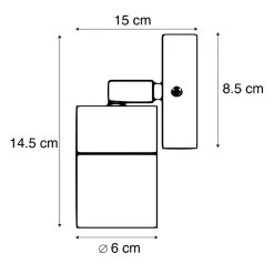QAZQA Buitenwandlamp Antraciet IP44 Draai- En Kantelbaar - Solo -Beroemde Verlichtings Winkel 1000015362 0102