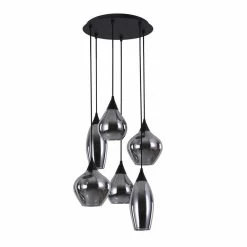 Highlight Hanglamp Cambio - 6 Lichts - 46 X150 Cm - Zwart