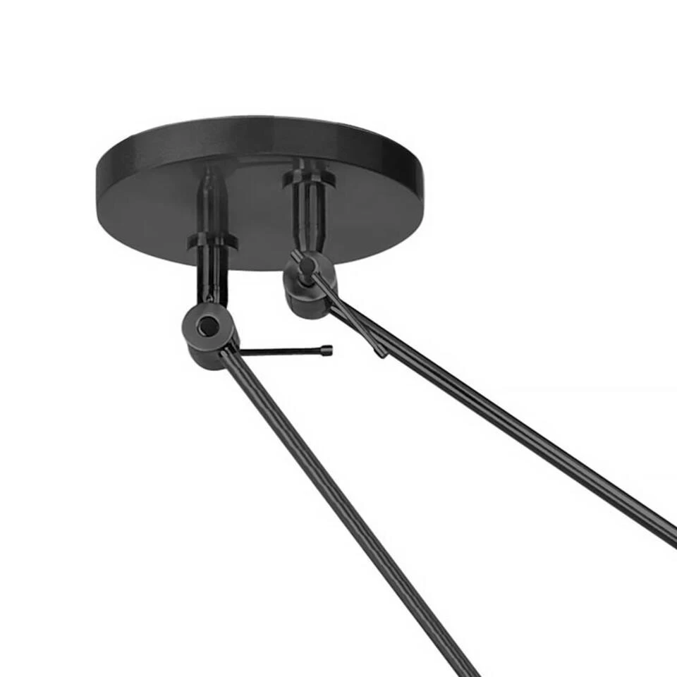 Ylumen Hanglamp Knik - 2 Lichts - 70 X150 Cm - Zwart, Wit 6 Ylumen Hanglamp Knik - 2 Lichts - 70 X150 Cm - Zwart, Wit - Afbeelding 4