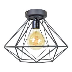 Urban Interiors Plafondlamp Wire - 1 Lichts - 33 X20 Cm - Zwart