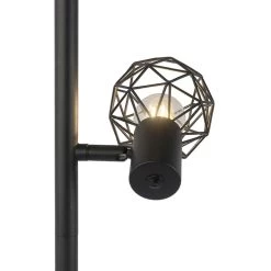 QAZQA Design Vloerlamp Zwart 3-lichts Verstelbaar - Mesh - Zwart -Beroemde Verlichtings Winkel 1000021904 0103