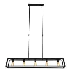 Mexlite Hanglamp - 5 Lichts - 140x130 Cm - Zwart 7 Mexlite Hanglamp - 5 Lichts - 140x130 Cm - Zwart -Beroemde Verlichtings Winkel 1000022840 0101