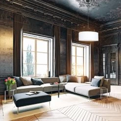 Steinhauer Hanglamp Sparkled - 1 Lichts - 50x200 Cm - Zwart -Beroemde Verlichtings Winkel 1000022888 0102