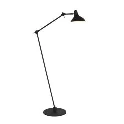 Anne Light & Home Vloerlamp Anne - 1 Lichts - 30x150 Cm - Zwart