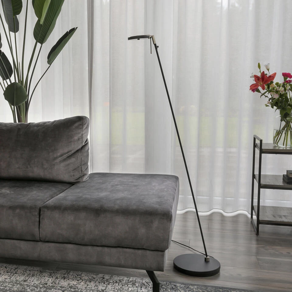 Steinhauer Vloerlamp Turound - 1 Lichts - 48x126 Cm - Zwart 6 Steinhauer Vloerlamp Turound - 1 Lichts - 48x126 Cm - Zwart - Afbeelding 4