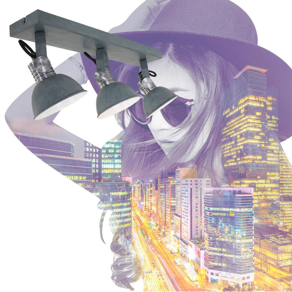 Steinhauer Spot Brooklyn - 3 Lichts - 61x16 Cm - Grijs 5 Steinhauer Spot Brooklyn - 3 Lichts - 61x16 Cm - Grijs - Afbeelding 3