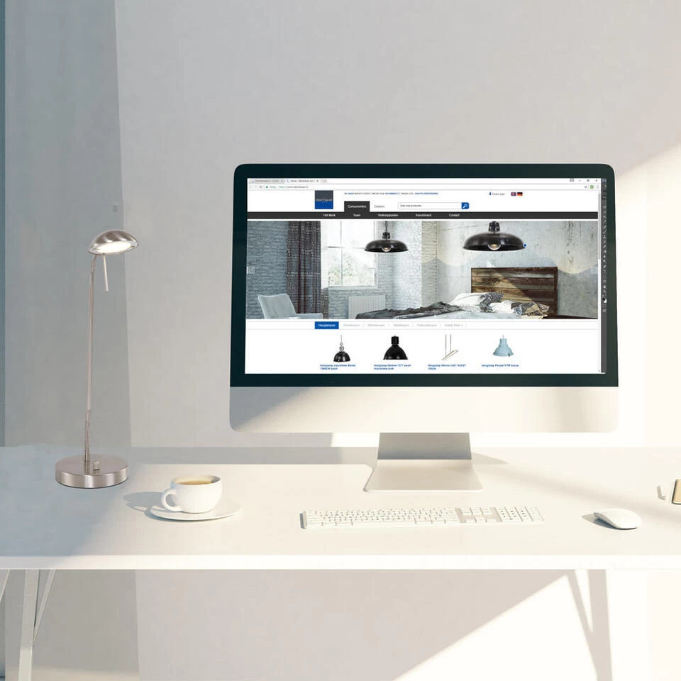 Mexlite Tafellamp - 1 Lichts - 35x60 Cm - Staal 5 Mexlite Tafellamp - 1 Lichts - 35x60 Cm - Staal - Afbeelding 3