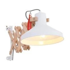 Anne Light & Home Schaarlamp Woody - 1 Lichts - 40-66x23 Cm - Wit