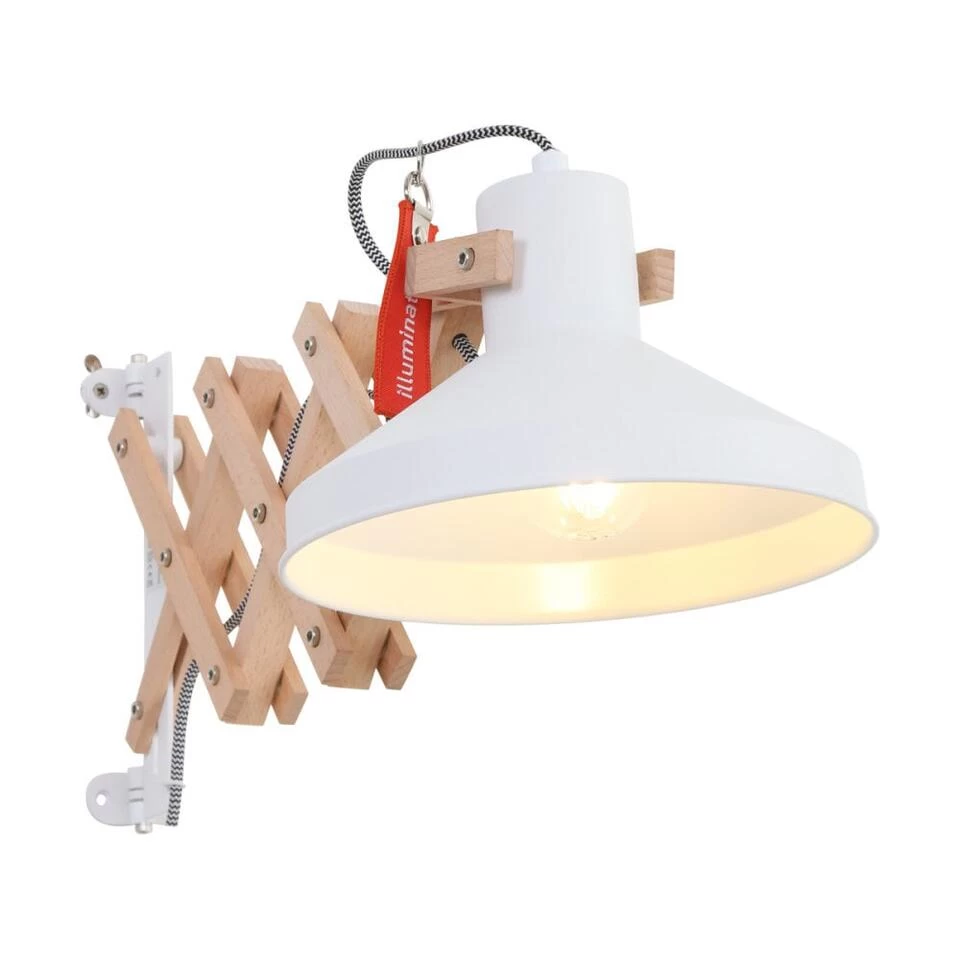 Anne Light & Home Schaarlamp Woody - 1 Lichts - 40-66x23 Cm - Wit 3 Anne Light & Home Schaarlamp Woody - 1 Lichts - 40-66x23 Cm - Wit