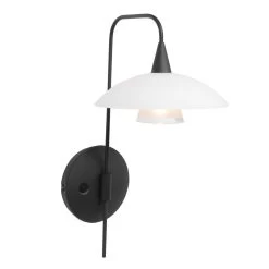 Steinhauer Wandlamp Tallerken - 1 Lichts - 18x36 Cm - Zwart