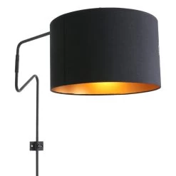 Anne Light & Home Wandlamp Anne - 1 Lichts - 100x70 Cm - Zwart -Beroemde Verlichtings Winkel 1000023340 0102