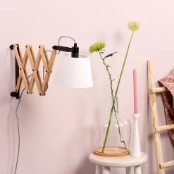 Mexlite Wandlamp - 1 Lichts - 80x30.5 Cm - Beuken -Beroemde Verlichtings Winkel 1000023342 0102