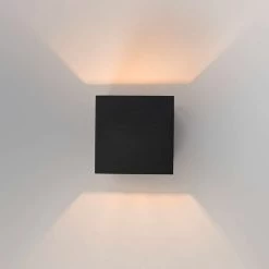 QAZQA Set Van 4 Moderne Wandlampen Zwart - Transfer -Beroemde Verlichtings Winkel 1000024940 0102