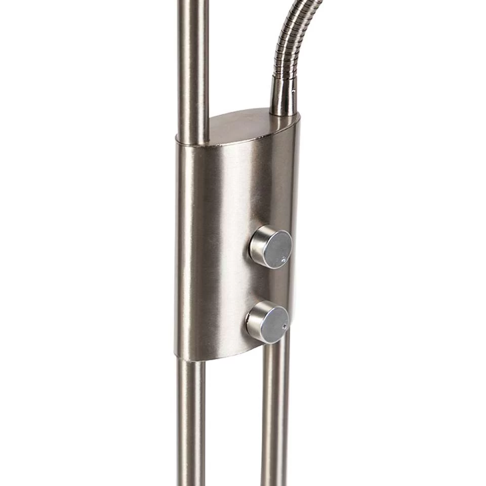 QAZQA Moderne Vloerlamp Incl. LED En Dimmer Met Leeslamp - Uplighter Jazzy 5 QAZQA Moderne Vloerlamp Incl. LED En Dimmer Met Leeslamp - Uplighter Jazzy - Afbeelding 3