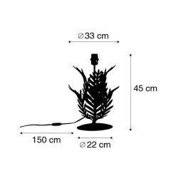 QAZQA Vintage Tafellamp Goud Zonder Kap - Botanica -Beroemde Verlichtings Winkel 1000031777 0102