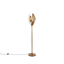 QAZQA Vintage Vloerlamp Goud - Botanica