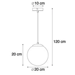 QAZQA Art Deco Hanglamp Messing Met Oceaanblauw Glas 20 Cm - Pallon -Beroemde Verlichtings Winkel 1000039518 0102