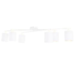 QAZQA Moderne Plafondlamp Wit 6-lichts - Lofty -Beroemde Verlichtings Winkel 1000039541 0101