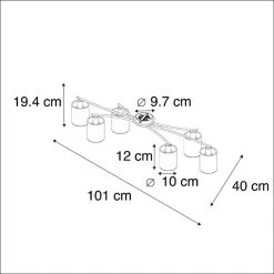 QAZQA Moderne Plafondlamp Wit 6-lichts - Lofty -Beroemde Verlichtings Winkel 1000039541 0102