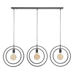 Giga Meubel Hanglamp 3 Lichts Zwart - Turn Around - Metaal