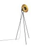 QAZQA Vloerlamp Zwart Met Goud 154,4 Cm Tripod - Magnax Eco -Beroemde Verlichtings Winkel 1000043893