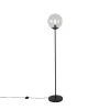 QAZQA Art Deco Vloerlamp Zwart Met Helder Glas - Pallon -Beroemde Verlichtings Winkel 1000044176