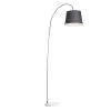 QAZQA Moderne Vloerlamp Met Zwarte Kap - Bend