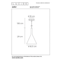 Lucide GIPSY Hanglamp - Wit -Beroemde Verlichtings Winkel 1000044627 0103