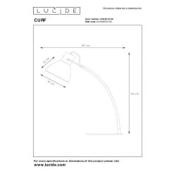 Lucide CURF Bureaulamp - Zwart -Beroemde Verlichtings Winkel 1000044854 0103