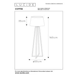 Lucide COFFEE Vloerlamp - Roest Bruin -Beroemde Verlichtings Winkel 1000045026 0103