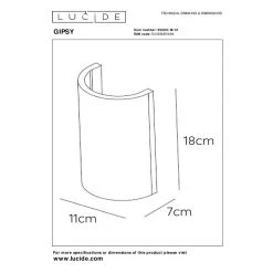 Lucide GIPSY Wandlamp - Wit 9 Lucide GIPSY Wandlamp - Wit -Beroemde Verlichtings Winkel 1000045135 0103