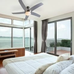 QAZQA Plafondventilator Staal Met Afstandsbediening - Cool 52 -Beroemde Verlichtings Winkel 1000045454 0102