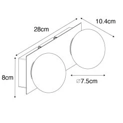 QAZQA Wandlamp Staal 28 Cm IP44 2-lichts Met Schakelaar - Cederic 9 QAZQA Wandlamp Staal 28 Cm IP44 2-lichts Met Schakelaar - Cederic -Beroemde Verlichtings Winkel 1000045865 0103
