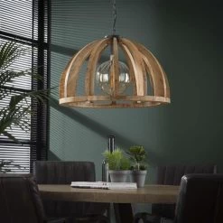 Hanglamp Gebogen Mangohout Madri Ø60 - 62x62x150 Cm - Mangohout - Bruin -Beroemde Verlichtings Winkel 1000047511 0101