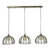 Industriële Hanglamp Rib 3-lichts - 32x118x150 Cm - Metaal - Grijs -Beroemde Verlichtings Winkel 1000047518