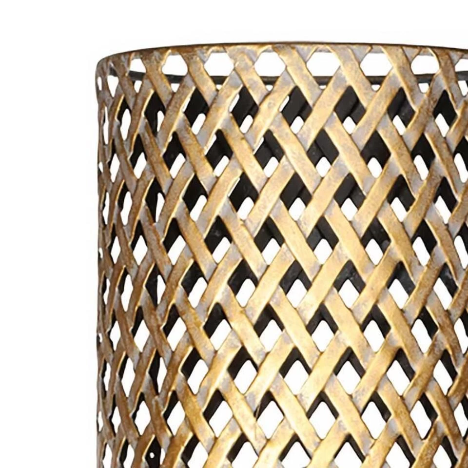 Freelight Wandlamp Cestino - 1 Lichts - 24 X32 Cm - Zwart - Goud 6 Freelight Wandlamp Cestino - 1 Lichts - 24 X32 Cm - Zwart - Goud - Afbeelding 4