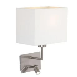 Mexlite Wandlamp - 2 Lichts - 24x34 Cm - Staal