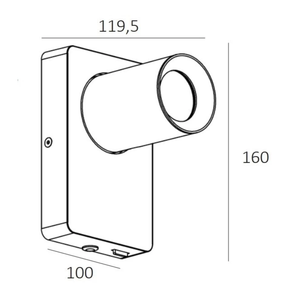 Artdelight Wandlamp Megano - 1 Lichts - 12 X16 Cm - Zwart 6 Artdelight Wandlamp Megano - 1 Lichts - 12 X16 Cm - Zwart - Afbeelding 4
