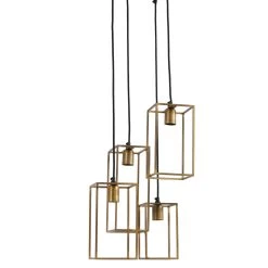 Hanglamp Marley - Antiek Goud - 35x32x57cm - 4L -Beroemde Verlichtings Winkel 1000049868 0102